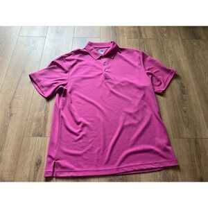 PGA Tour Airflux Men's Golf Polo Pink Golf Shirt Size Large